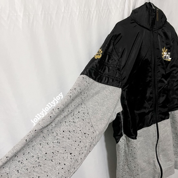 My Philippines Unisex Mixed Fabric Black/Grey Zip-Up Jacket Large - Picture 5 of 12